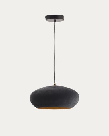 Lampada da soffitto Inda in metallo con finitura nera Ø 30 cm