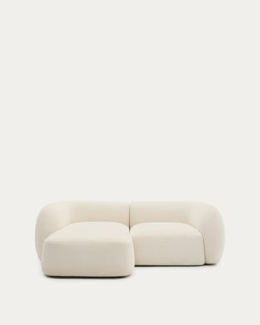 Ecru modular 2-seat Martina sofa with left chaise longue 230 cm