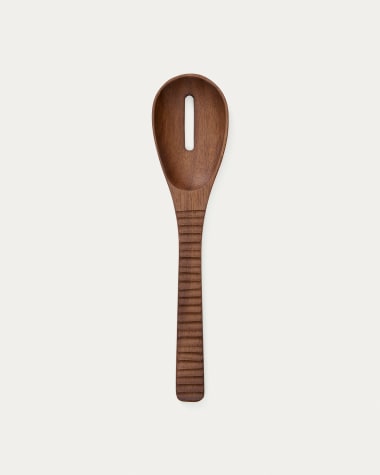 Rommu wooden spoon with a hole made of acacia wood FSC 100%