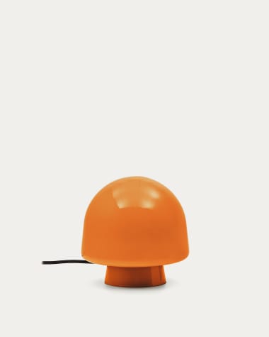 Reig orange glass table lamp UK adapter