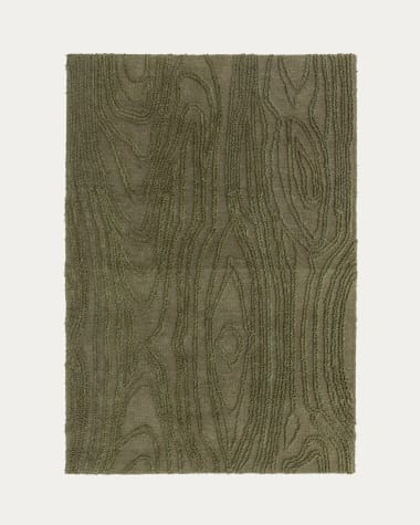 Tapis Veiza en laine vert 160 x 230 cm