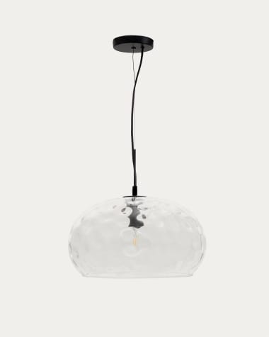 Balma transparent glass ceiling lamp, Ø 40 cm