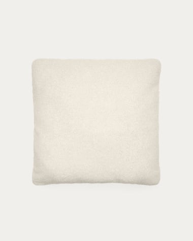 Coussin Martina en bouclette écru 52 x 52 cm