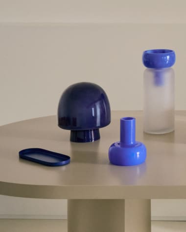 Reig blue glass table lamp