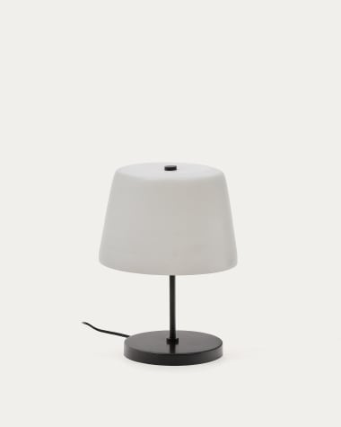 Nefar table lamp made of glazed glass and zinc UK adapter