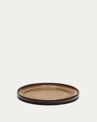 Brown ceramic Uilo flat plate