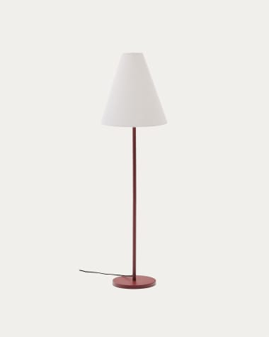 Navat floor lamp with a metal base in a terracotta painted finish