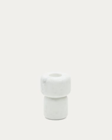 Signe small, white marble candlestick, 12 cm