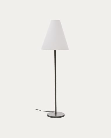 Navat floor lamp with a metal base in a green painted finish UK adapter