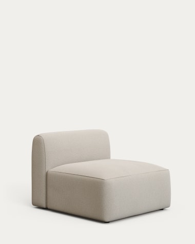 Centre seat module 1-seater without armrests Sofa Martina Chenille Écru