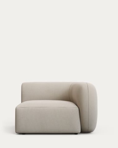 Seat module right 1-seater sofa Martina Chenille Ecru