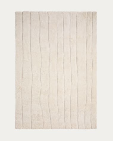 Zantra white wool rug, 200 x 300 cm