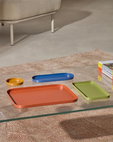 Mehrfärbiges Tablettset Mistra aus Eisen