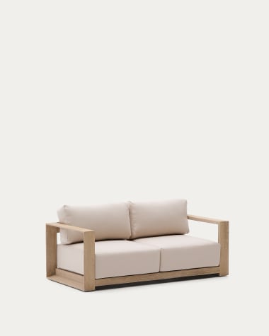 Divano Ambra a 2 posti in legno massiccio di acacia con finitura chiara 174 cm