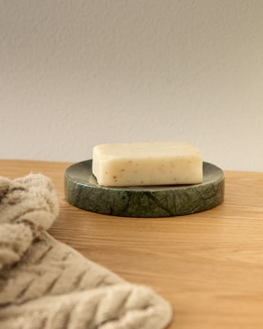 Porta sapone Elenei in marmo verde