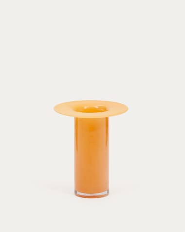 Kelse orange glass vase, 26 cm