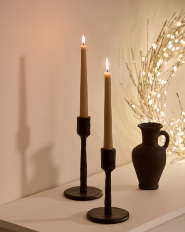 Candelabro piccolo Nuvro in alluminio nero