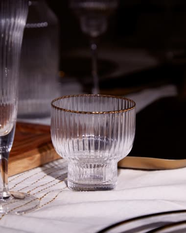 Verre Ayan en verre transparent et détail doré 70 cl