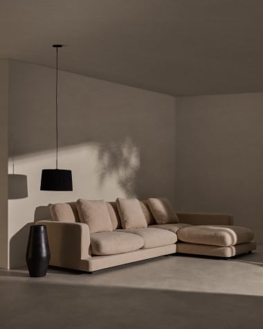 Gala 4-Sitzer-Sofa mit Chaiselongue rechts beige 300 cm