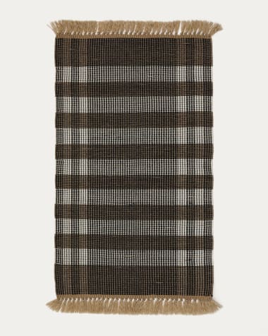 Teppich Barani aus synthetischen Fasern braun und schwarz 60 x 90 cm