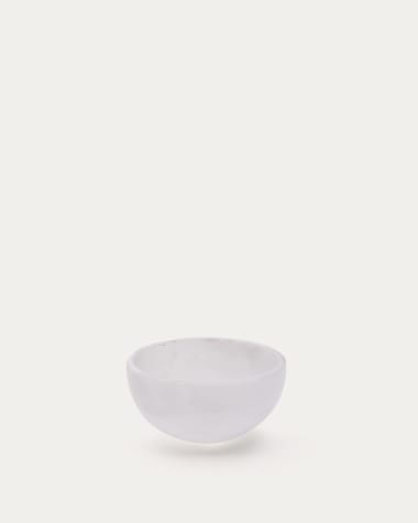 Eval white alabaster bowl