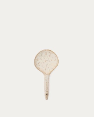 Zunel beige ceramic spoon