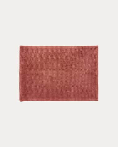 Tappetino da bagno Erona 100% cotone riciclato terracotta 50 x 70 cm