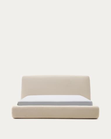 Lit déhoussable Martina bouclette écru pour matelas de 160 x 200 cm FSC Mix Credit