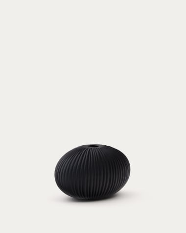 Nivra dark grey glass vase 15cm