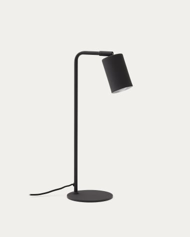 Manie metal desk lamp in metal with black cast-iron-effect finish