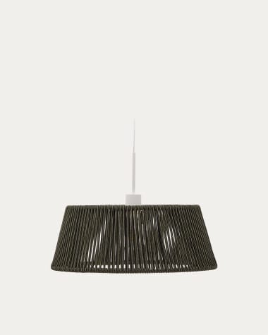 Aldet ceiling lamp shade in green rope cord Ø46cm