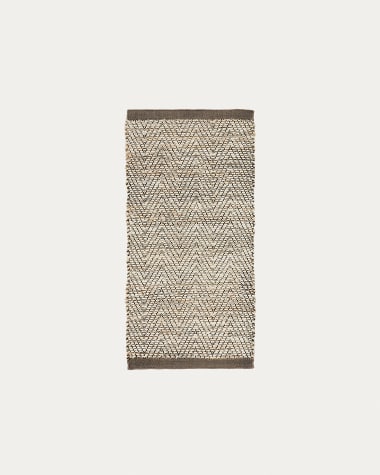 Jute-Jacquardteppich Arpe beige 70 x 140 cm
