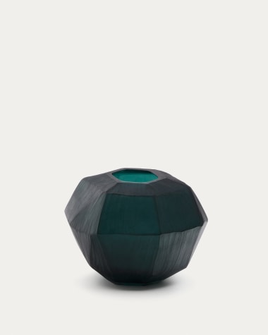 Geonix green glass vase 22cm
