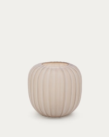 Lumia beige glass vase 38cm