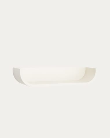 Étagère Salaya en contreplaqué de frêne avec finition laquée beige 60 x 12 cm
