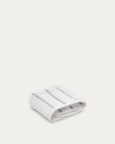 Essuie-mains Rune 100 % coton jacquard blanc 30 x 50 cm