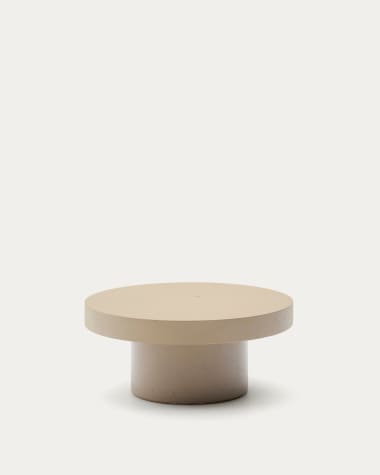 Couchtisch Aiguablava aus Zement in Beige Ø 66 cm