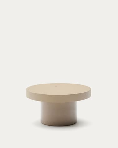 Couchtisch Aiguablava aus Zement in Beige Ø 90 cm