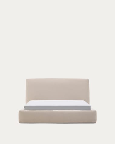 Letto sfoderabile Block beige per materasso 160 x 200 cm FSC Mix Credit