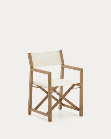 Outdoor-Klappstuhl Vilara in Weiß aus massivem Akazienholz FSC 100%