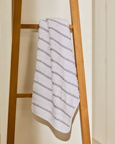 Rune bath towel 100% cotton jacquard white 70 x 140 cm