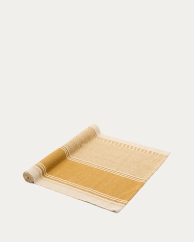 Tischläufer Zeyra aus Jute in Senf 150 x 50 cm
