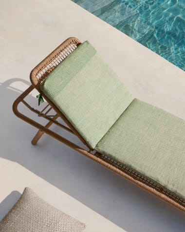 Lounger cushion Delnar 100% PET green 155 x 50 cm