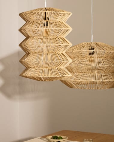 Dakit ceiling lamp shade in X with light finish 40 x 54cm
