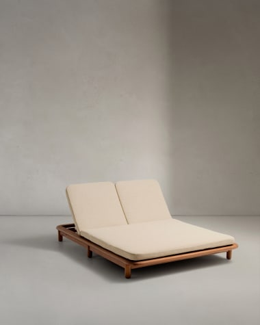 2er-Sonnenliege Turqueta aus massivem Teakholz FSC 100%