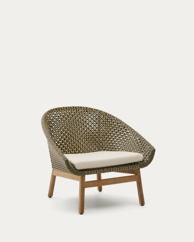 Olbia fauteuil van synthetisch rotan en massief teakhout FSC 100%