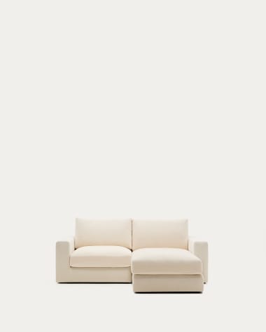 Sofà modular desenfundable Alea 3 places xenilla chaise longue dret cru 220 cm