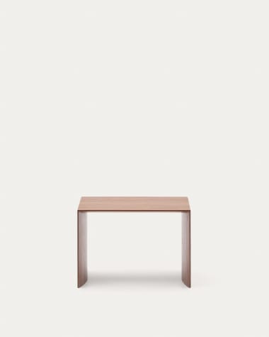 Beistelltisch Litto aus Walnussfurnier mit naturfarbenem Finish 55 x 40 cm