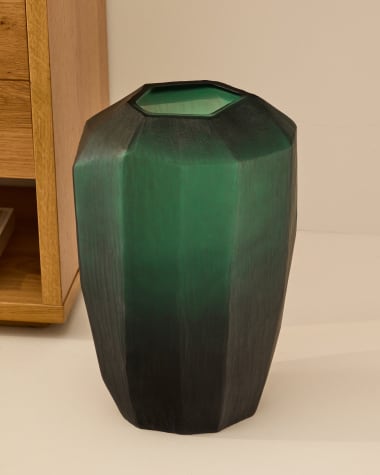 Geonix green glass vase 45,5cm