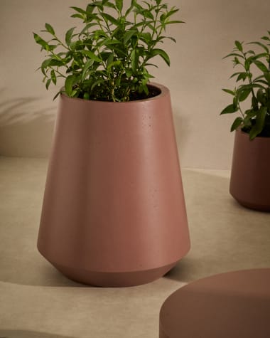 Calun maroon cement planter Ø 50cm